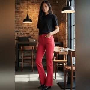 JC & JQ Pink Bootcut Jeans Women’s‎ XL Stretch Mid Rise Flare Pants